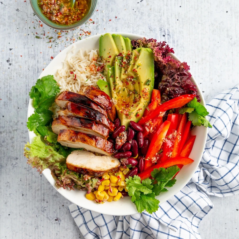 Arroz Basmati Integral con Pollo y Aguacate